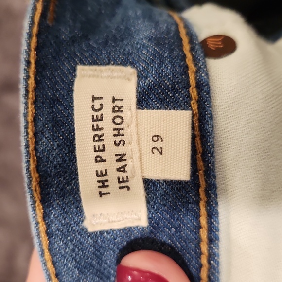 Light wash Madewell "the perfect jean" eco collection jean shorts size 29, NWT! - Picture 4 of 14